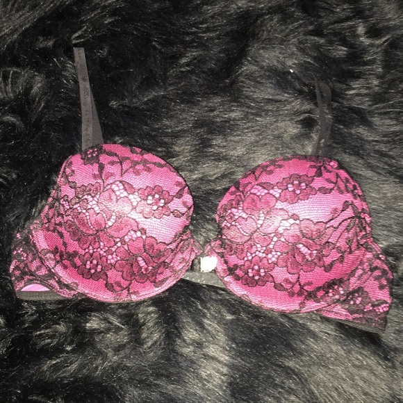Victoria's Secret Other - Pink Black Lace 34C Pretty Little Things Bra